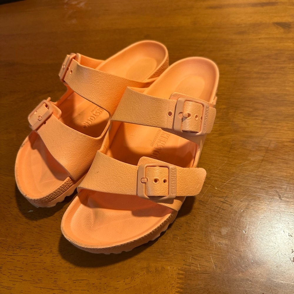 Birkenstock Orange Sandals Slip-On with Buckles